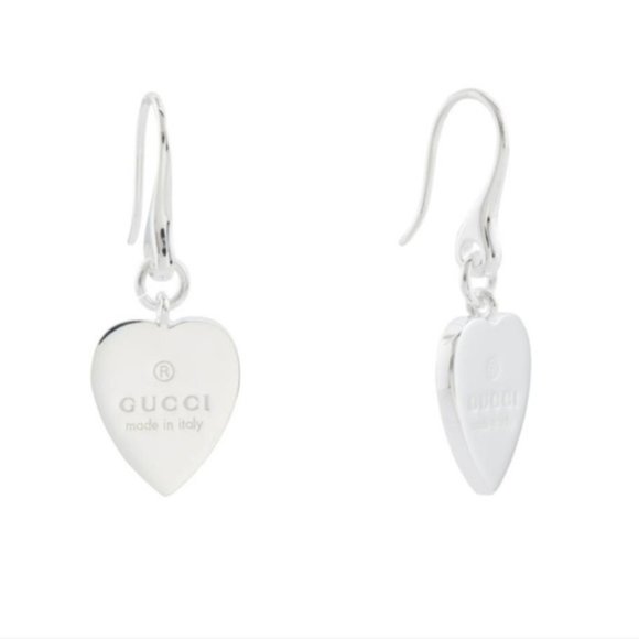 Gucci Sterling Silver Heart Earrings - Picture 5 of 10